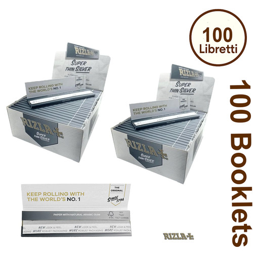 Scatola cartine argento - 2x,